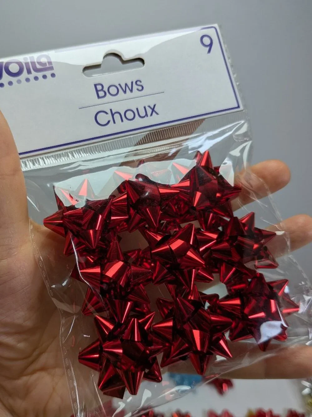 123 Pc Bulk Mini Gift Bow Lot - Tiny Small Crafts Packages Metallic Satin 1